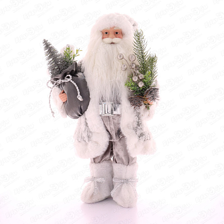 Фигура Дед Мороз с елочкой в праздничном костюме разноцветный 47см - фото 360