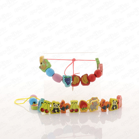 Шнуровка-бусы деревянные с 3лет - фото 360