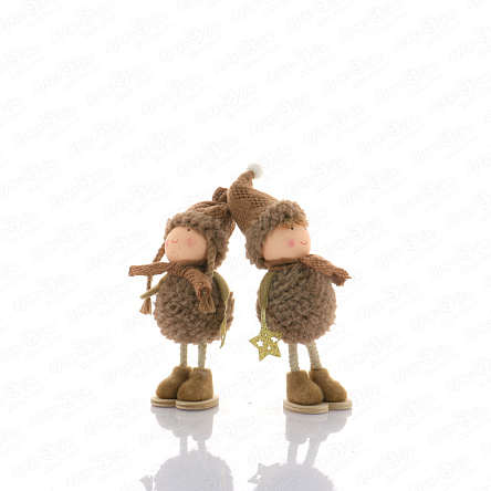 Декор новогодний Дети золотые текстильные 18см в ассортименте - фото 360