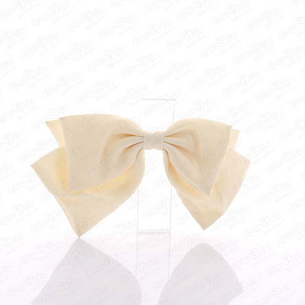 Заколка автоматическая бант большой кремовый - фото 360