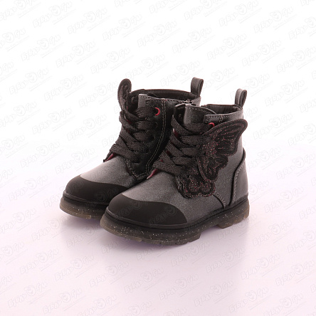 Ботинки Pasito утепленные на шнуровке и молнии с усиленными носочками черные - фото 360