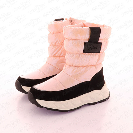 Сапоги Pasito зимние на молнии с шерстяной подкладкой и съемной стелькой розовые - фото 360