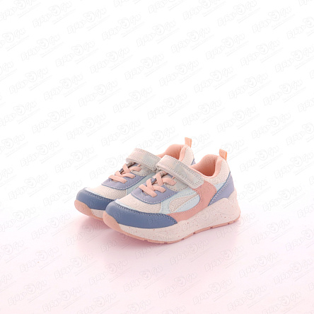 Кроссовки Pasito с матовыми и перламутровыми вставками розово-голубые - фото 360