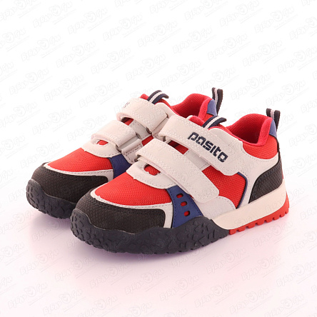 Кроссовки PASITO с синими вставками красно-белые - фото 360