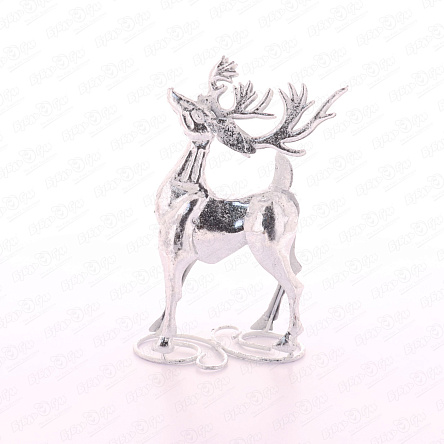 Фигура металлическая Олень серебристый 20см - фото 360