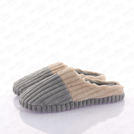 Тапочки TIBURON бежево-серые - фото 360