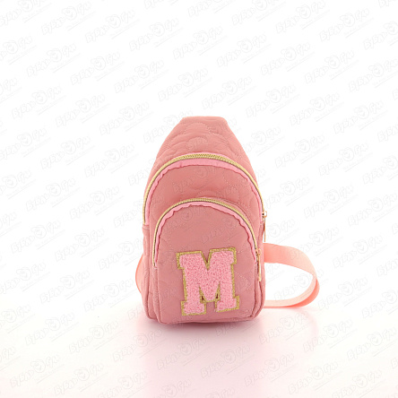 Рюкзак Lanson Kids компактный с одной лямкой с объемным декором розовый - фото 360