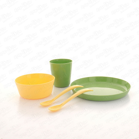 Набор посуды lalababy follow me 5предметов фисташковый - фото 360