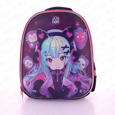 Ранец JUNGER корпусный Девочка-Кошка для начальной школы - фото 360