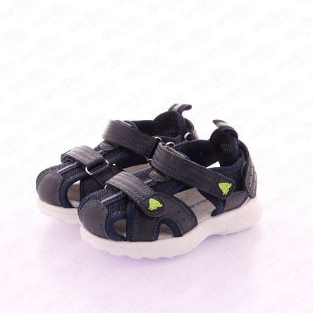 Сандалии Pasito на липучке с закрытым носком темно-синие - фото 360