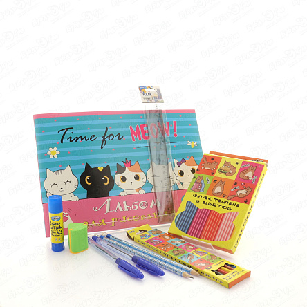 Набор отличника Котята подарочный с канцелярией  - фото 360