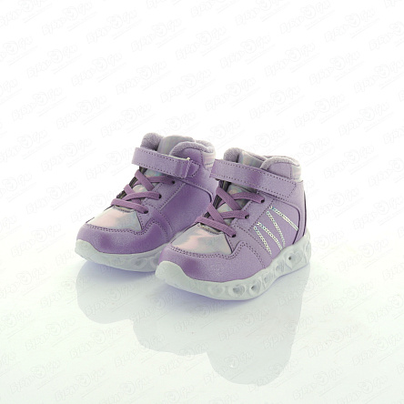 Ботинки Pasito утепленные подошва с огоньками фиолетовые - фото 360