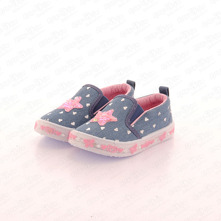 Кеды Pasito с принтом и пайетками с наклейками на подошве джинсовые - фото 360