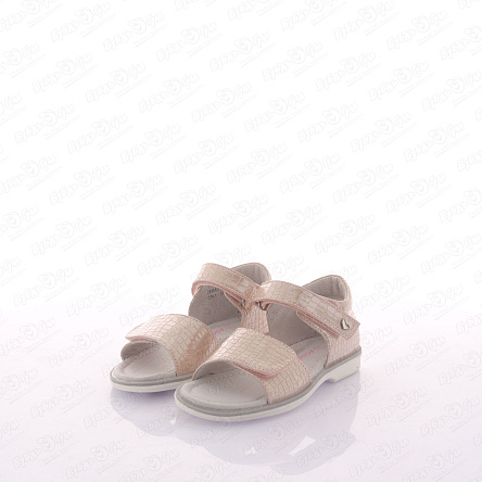 Сандалии Pasito с декором сердечко розовые - фото 360