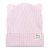 Шапка Lanson Kids демисезонная в рубчик с ушками розовая