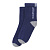 Носки Arti хлопковые в рубчик с серыми вставками на пятке и носке синие