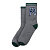Носки Arti теплые хлопковые с буквой R с черными полосами серые
