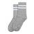 Носки Katamino высокие хлопковые с белыми полосами серые