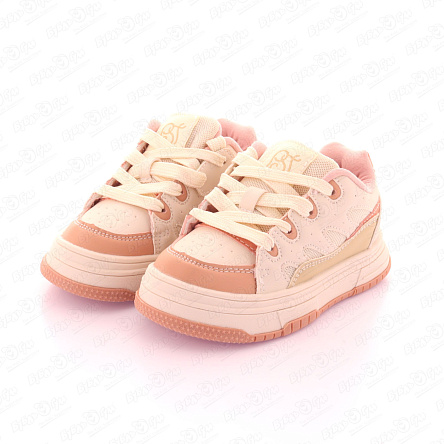 Кроссовки Pasito на шнуровке с перфорацией пастельных оттенков  - фото 360