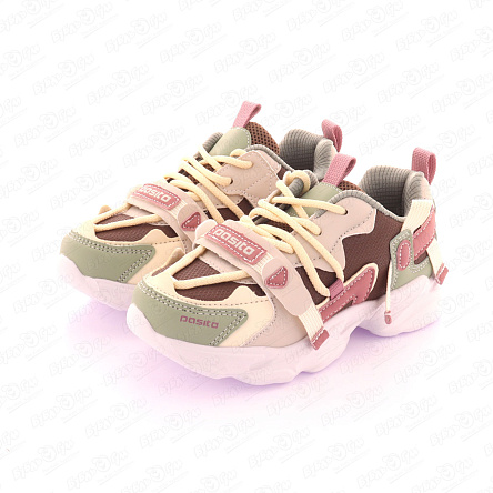 Кроссовки Pasito утепленные на шнуровке с цветными вставками разноцветные - фото 360