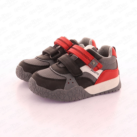 Кроссовки Pasito на липучках с рифленой подошвой разноцветные - фото 360