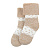 Носки Katamino теплые хлопковые с изображением узоров бежево-белые