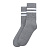 Носки Arti теплые хлопковые с белыми полосами светло-серые