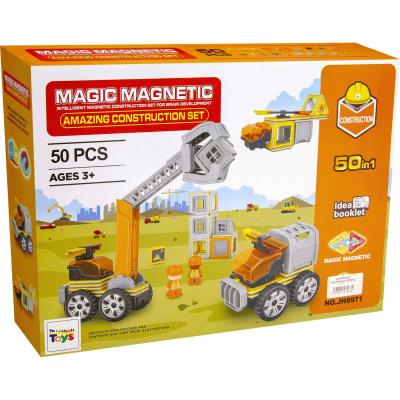 Конструктор Строительный набор Lanson Toys Magic Magnetic магнитный 3D 50дет. с 3лет