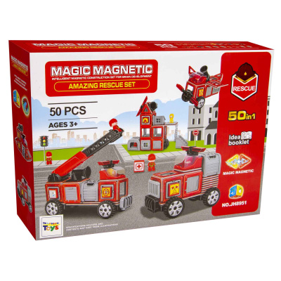 Конструктор Спасательный набор Lanson Toys Magic Magnetic магнитный 3D 50дет. с 3лет