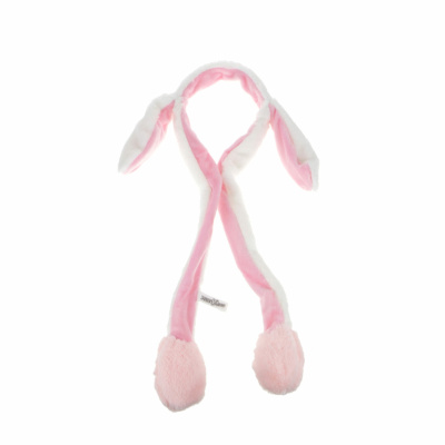 Ободок ХЛОП-УШКИ Зайка белый с поднимающимися ушками ободок хлоп ушки зайка розовый с поднимающимися ушками цвет розовый