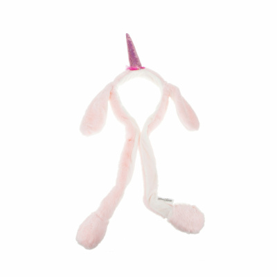 Ободок ХЛОП-УШКИ Единорог с поднимающимися ушками ободок хлоп ушки зайка розовый с поднимающимися ушками цвет розовый