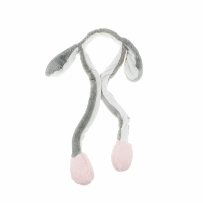 Ободок ХЛОП-УШКИ Зайка серый с поднимающимися ушками 1toy хлоп ушки единорог розовый ободок детский с поднимающимися ушками
