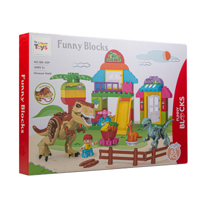 Конструктор Парк динозавров Funny Blocks Dinosuar World 65дет. с 3лет