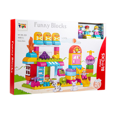 Конструктор Супермаркет с игровой зоной Lanson Toys Funny Blocks 90дет. с 3лет конструктор lanson toys track blocks в сумке средний блок 64эл