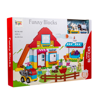 Конструктор Ферма Lanson Toys Funny Blocks 85дет. с 3лет конструктор lanson toys track blocks в сумке средний блок 64эл