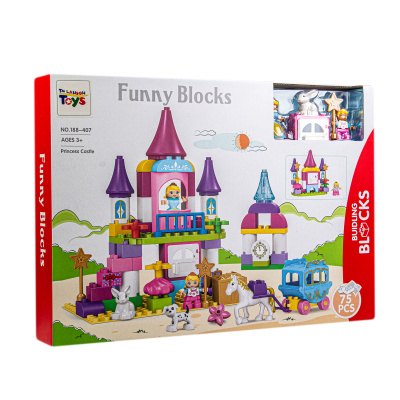 Конструктор Замок принцессы Lanson Toys Funny Blocks 75дет. с 3лет конструктор lanson toys track blocks в сумке средний блок 64эл