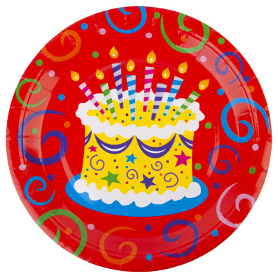 Тарелки бумажные ПатиБум торт яркий 6шт 23см тарелки бумажные ламинированные патибум с днем рождения 23см × 6 шт