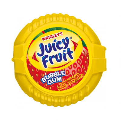 Резинка жевательная Juicy Fruit лента клубника 30г жевательная резинка fruit ball с начинкой клубника 4 г