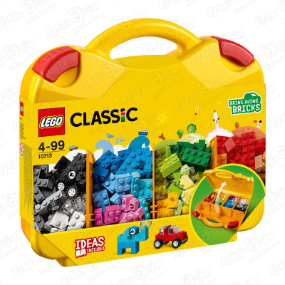 Конструктор Чемоданчик с кубиками LEGO Classic 10713 с 4-99лет креативный конструктор lego classic с прозрачными кубиками и животными