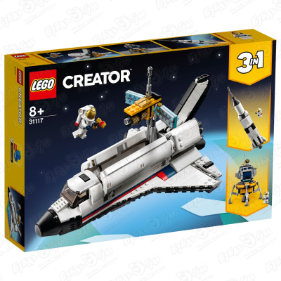 Конструктор приключения на космическом шаттле LEGO Creator 3в1 конструктор колесо обозрения 3в1 lego creator 31119 с 9лет