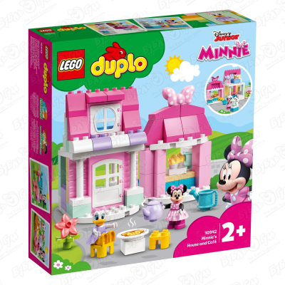 Конструктор Дом и кафе Минни LEGO DUPLO Disney Junior Minnie 10942 c 2лет конструктор lego duplo кафе