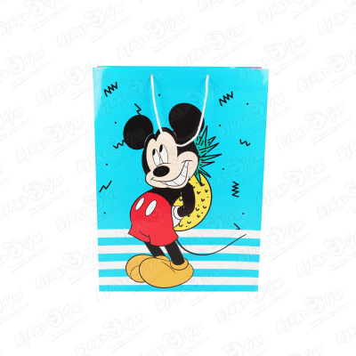 Пакет подарочный Mickey Mouse 33х46см пакет подарочный minnie mouse большой 40х30х14 см