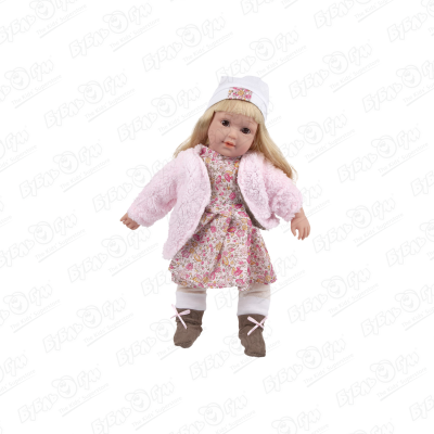 Кукла Cuddly Baby испанская девочка со светлыми волосами в платье и шубке