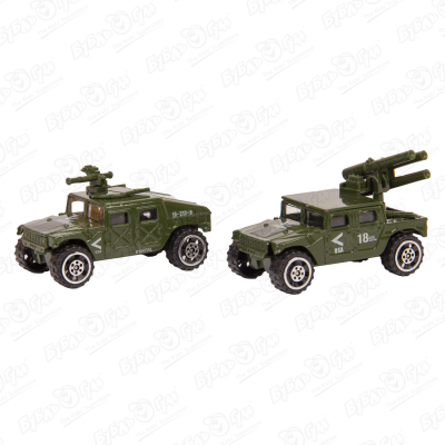 Набор Lanson Toys Военный транспорт металлический 6шт 1:64