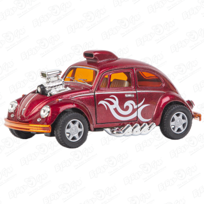 цена Автомобиль Volkswagen Beetle Custom Dragracer KINSMART инерционный в ассортименте