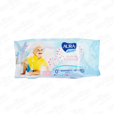 Салфетки влажные Aura Ultra Comfort 60 шт детские влажные салфетки aura ultra comfort 15 шт