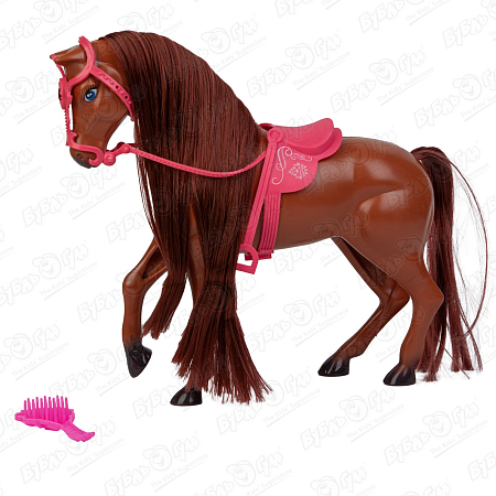Лошадь Paradise Horse коричневая с гребнем