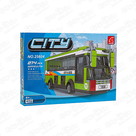 Конструктор Автобус Ausini City 274дет. с 6лет
