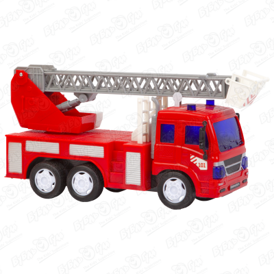Машина пожарная с лестницей инерционная 1:18 пожарная машина с выдвижной лестницей кабина die cast fт61079