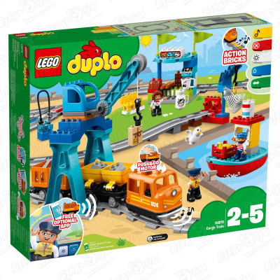 Конструктор LEGO Duplo 10875 Грузовой поезд с 2-5лет конструктор lego city 60198 грузовой поезд